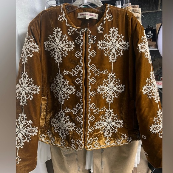 Free People Mia Jacket in Brown NWOT - Picture 4 of 5